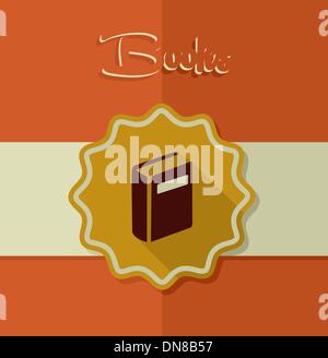 Oldtimer Bücher Kennzeichnungselemente. Stock Vektor