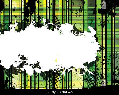 Kariert grün Grunge Hintergrund. Stock Vektor