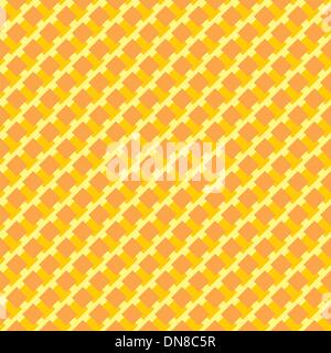 Nahtloser Vektor retro Sommer oder Herbst sonniges Gelb und orange Muster oder Hintergrund. Stock Vektor