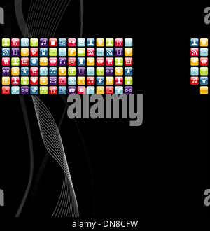 Handy apps Icons Hintergrund Stock Vektor