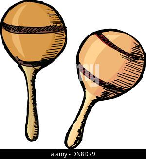 Maracas Stock Vektor
