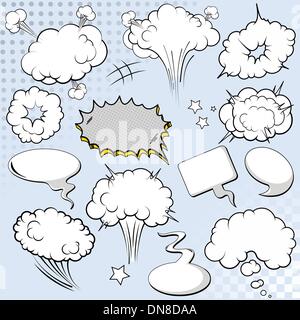 Comic-Stil-Sprechblasen Stock Vektor