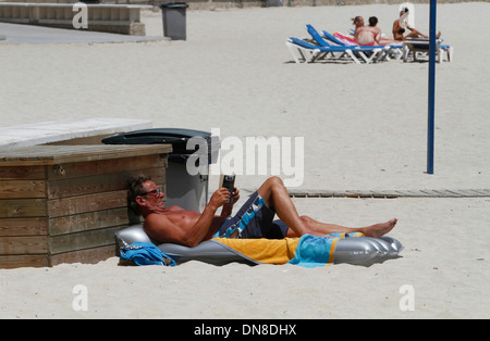 touristischen Strand von Magaluf, auf der Insel Mallorca auf den Balearen, Spanien Stockfoto