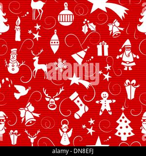 Frohe Weihnachten Symbole Musterdesign Hintergrund. Stock Vektor