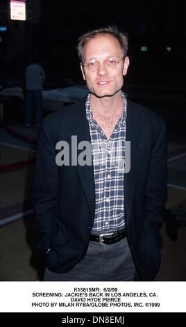 27. April 2001 - K15815MR: 6/2/99.SCREENING: JACKIE zurück IN LOS ANGELES, Kalifornien. DAVID HYDE DURCHBOHREN. MILAN RYBA / 1999 (Kredit-Bild: © Globe Photos/ZUMAPRESS.com) Stockfoto