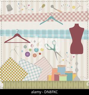 Näh-set Stock Vektor