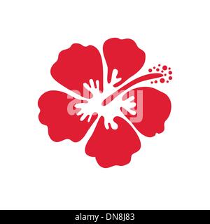 Vektor-Illustration der Hibiskusblüte Stock Vektor