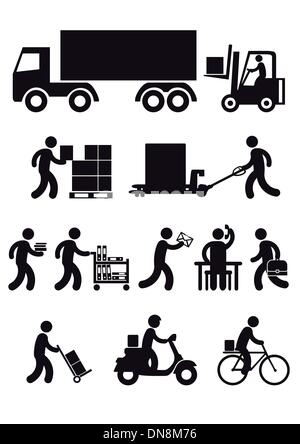 Lieferung-Icon-set Stock Vektor