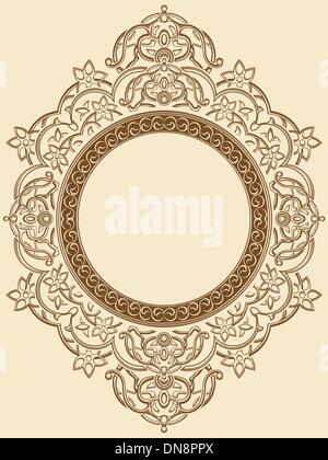 Vintage Floral Kreis Ornament Stock Vektor