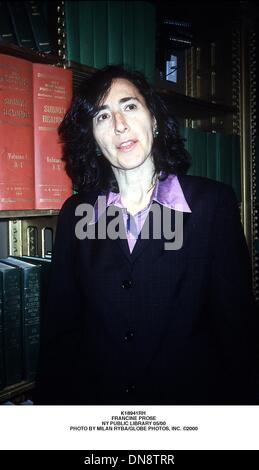 29. Mai 2001 - K18941RH. FRANCINE PROSA. NEW YORK PUBLIC LIBRARY 05/00. MILAN RYBA / 2000 (Kredit-Bild: © Globe Photos/ZUMAPRESS.com) Stockfoto