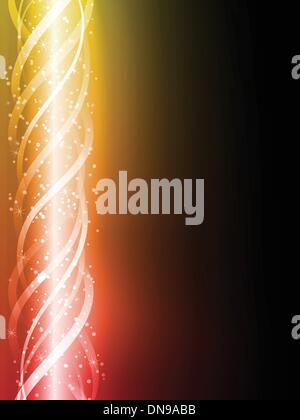 Rot ein gelb bunt leuchtenden Linien Hintergrund. Stock Vektor