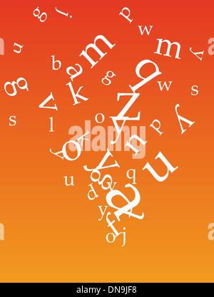 Tintenfass mit Buchstaben Stock Vektor