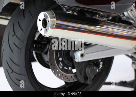 Motorrad Auspuff Stockfoto