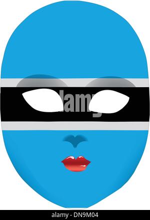Flagge Botswana Maske Stock Vektor