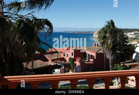 Blick vom Hotel Vivenda Miranda in Lagos, Algarve, Portugal Stockfoto