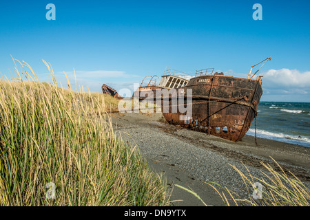 Schiffswrack, geraden von Magellan, San Gregorio in Chile Stockfoto