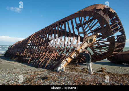 Schiffswrack, geraden von Magellan, San Gregorio in Chile Stockfoto