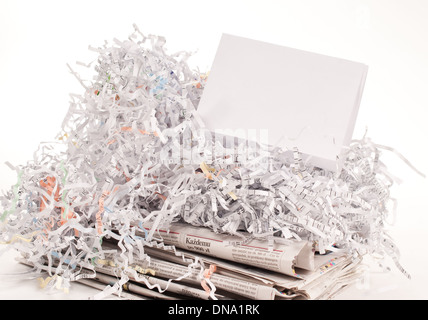 Altpapier und Papier Fetzen von Zeitungen Stockfoto