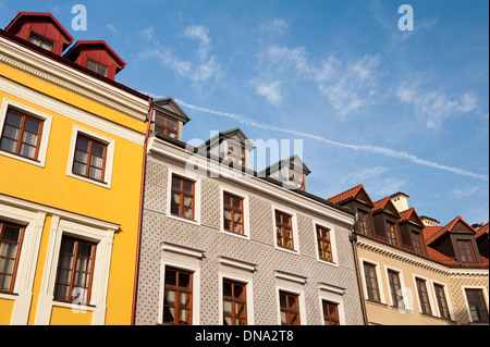 Wohnhaus beherbergt mit Mansarde in Lublin Stockfoto