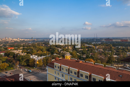 Tageslicht-Blick von den Höhen des Donetsk, Ukraine Stockfoto