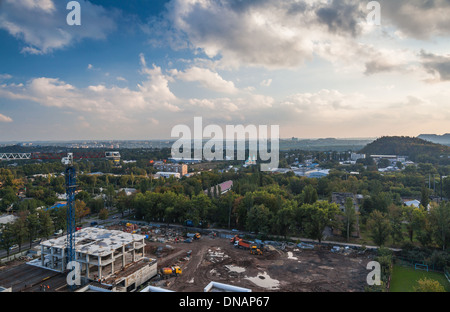 Tageslicht-Blick von den Höhen des Donetsk, Ukraine Stockfoto