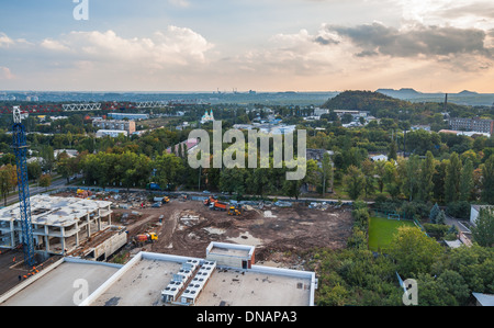 Tageslicht-Blick von den Höhen des Donetsk, Ukraine Stockfoto