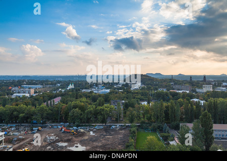 Tageslicht-Blick von den Höhen des Donetsk, Ukraine Stockfoto