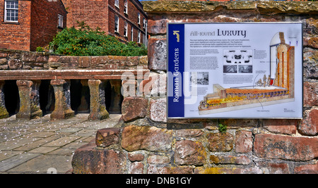 Die römischen Gärten Chester UK Stockfoto