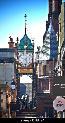 Eastgate Clock Chester Nordwestengland Stockfoto