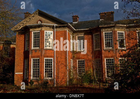 Der jetzt geschlossene und verfallenen Severalls Nervenheilanstalt, Colchester. Diesem berüchtigten Irrenhaus wartet nun Sanierung. Stockfoto