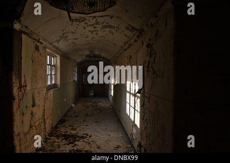 Der jetzt geschlossene und verfallenen Severalls Nervenheilanstalt, Colchester. Diesem berüchtigten Irrenhaus wartet nun Sanierung. Stockfoto