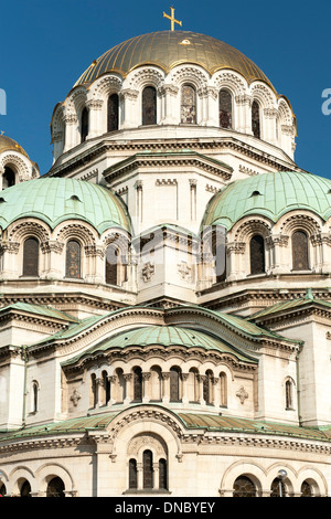 Saint Alexander Nevsky Cathedral in Sofia, der Hauptstadt von Bulgarien. Stockfoto