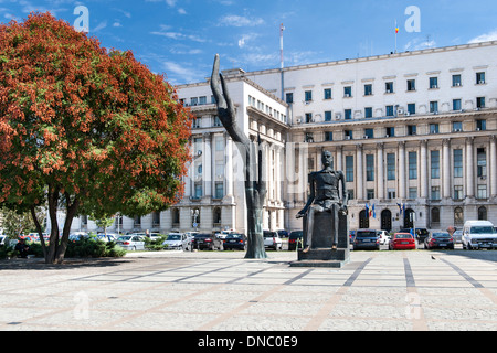 Platz der Revolution in Bukarest, der Hauptstadt von Rumänien. Stockfoto