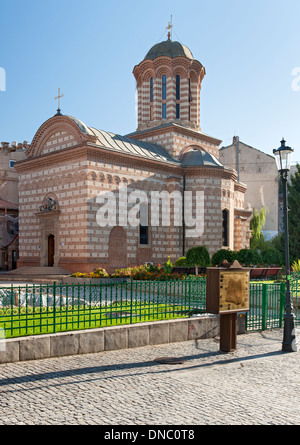 Curtea Veche Kirche (alte fürstliche Hofkirche) in der alten Stadt Bukarest, die Hauptstadt von Rumänien. Stockfoto