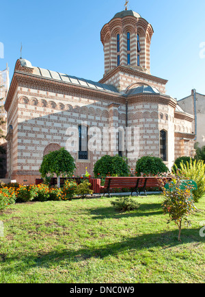 Curtea Veche Kirche (alte fürstliche Hofkirche) in der alten Stadt Bukarest, die Hauptstadt von Rumänien. Stockfoto