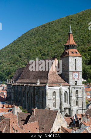 Die schwarze Kirche in die alte Stadt Brasov, einer Stadt in der Zentralregion Rumäniens in Transsilvanien.