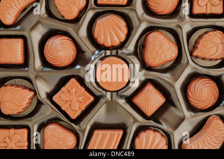 Eine Nahaufnahme von Terrys alle Gold Milch Pralinen Stockfoto