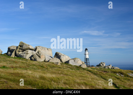 Peninnis Leuchtturm an Str. Marys, Isles of Scilly Stockfoto