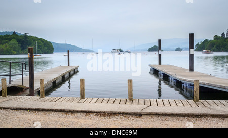 Stege auf Windermere im englischen Lake District UK Europa Stockfoto