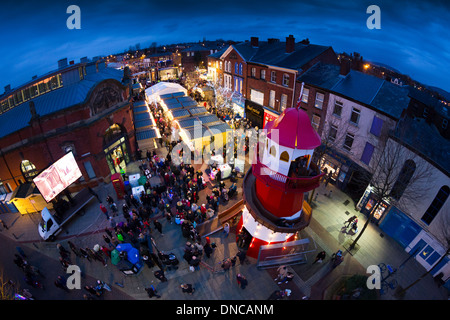 Ashton unter Lyne Weihnachtsmarkt im nördlichen England UK Tameside Manchester Stockfoto