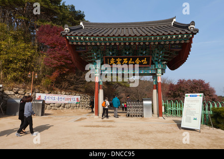 Eingangstor zum buddhistischen Tempel Seokguram - Gyeongju, Südkorea Stockfoto
