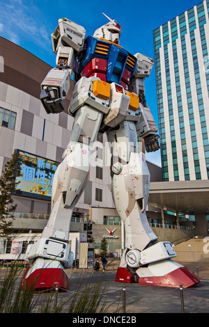 Gundam-Nachbau in Tokio, Japan. Stockfoto