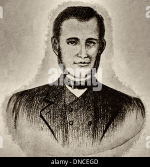 William Barret Travis, Kommandant in der Schlacht von The Alamo, San Antonio, Texas, 1836 Stockfoto