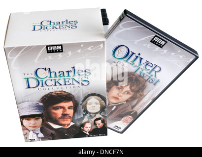 Box-Set von BBC Charles Dickens Anpassungen Stockfoto