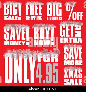 Rabatt-Etiketten-Set Stock Vektor