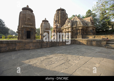 Muktesvara Tempel - Gesamtansicht der Mukteshwar Tempel. Orissa, Bhubaneshwar, Indien. Stockfoto