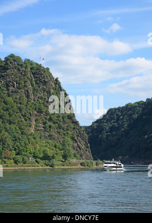 Deutschland, Oberes Mittelrheintal, Loreley, UNSCO Welterbe Stockfoto