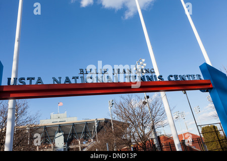 USTA National Tennis Center umfasst 3 Stadien und 42 Gerichte, Flushing Meadows, Queens, New York Stockfoto