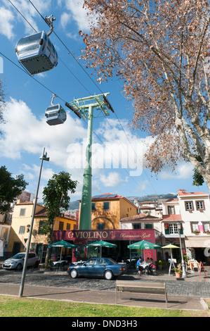 Portugal, Madeira, Funchal: Teleferico von Funchal nach Monte fährt vom Parque Almirante Reis Stockfoto