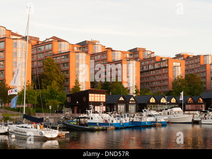 Abend in Nacka Strand, Stockholm Stockfoto